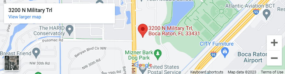 A map of the location of a dog park.